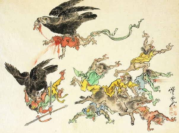 Каванабэ Кёсай и его адские иллюстрации. Каванабэ Кёсай (awanabe yosai, 1831-1889 гг), возможно, был последним виртуозом традиционной японской живописи. Получив классическое образование у