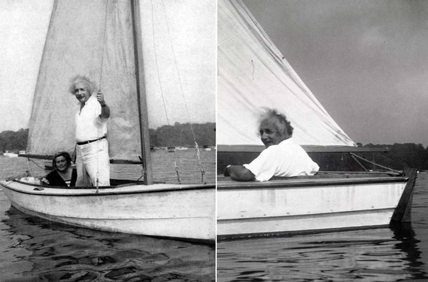 Альберт Эйнштейн катается с Маргарет Лебах на лодке, 