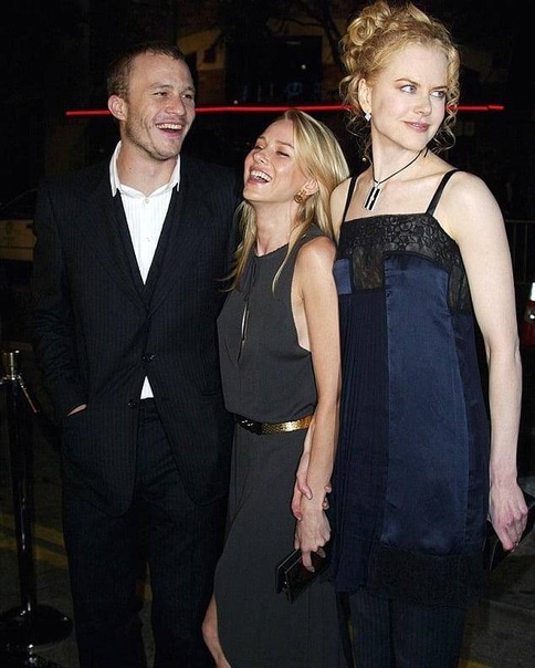 Наоми Уоттс, Хит Леджер и Николь Кидман на премьере фильма "Звонок" в октябре 2002 года.
